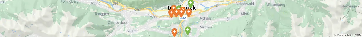 Kartenansicht für Apotheken-Notdienste in der Nähe von Mutters (Innsbruck  (Land), Tirol)